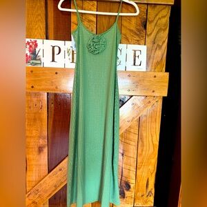 WEWOREWHAT DESIGNER Green Spaghetti StrapMaxi NWT